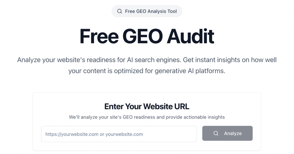 free geo audit