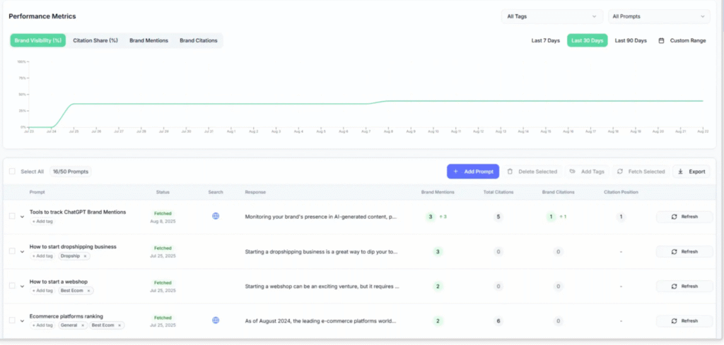 performance metric
