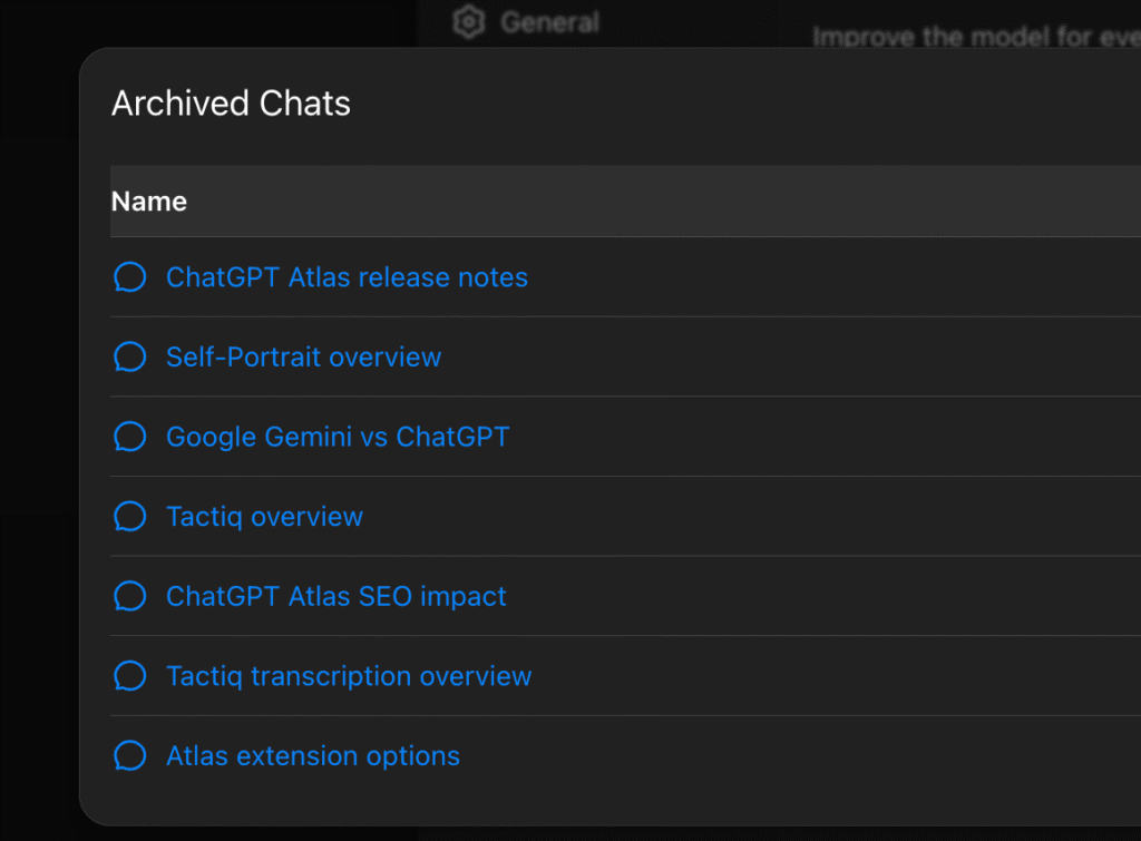 archive chats