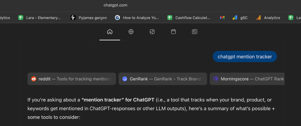 chatgpt mention tracker
