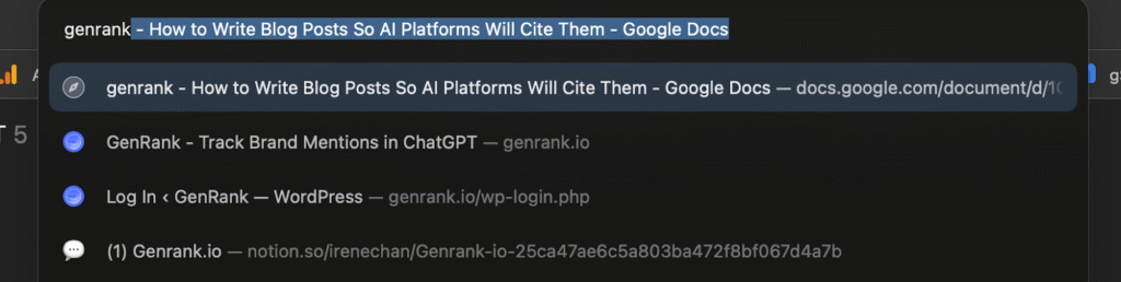 search bar